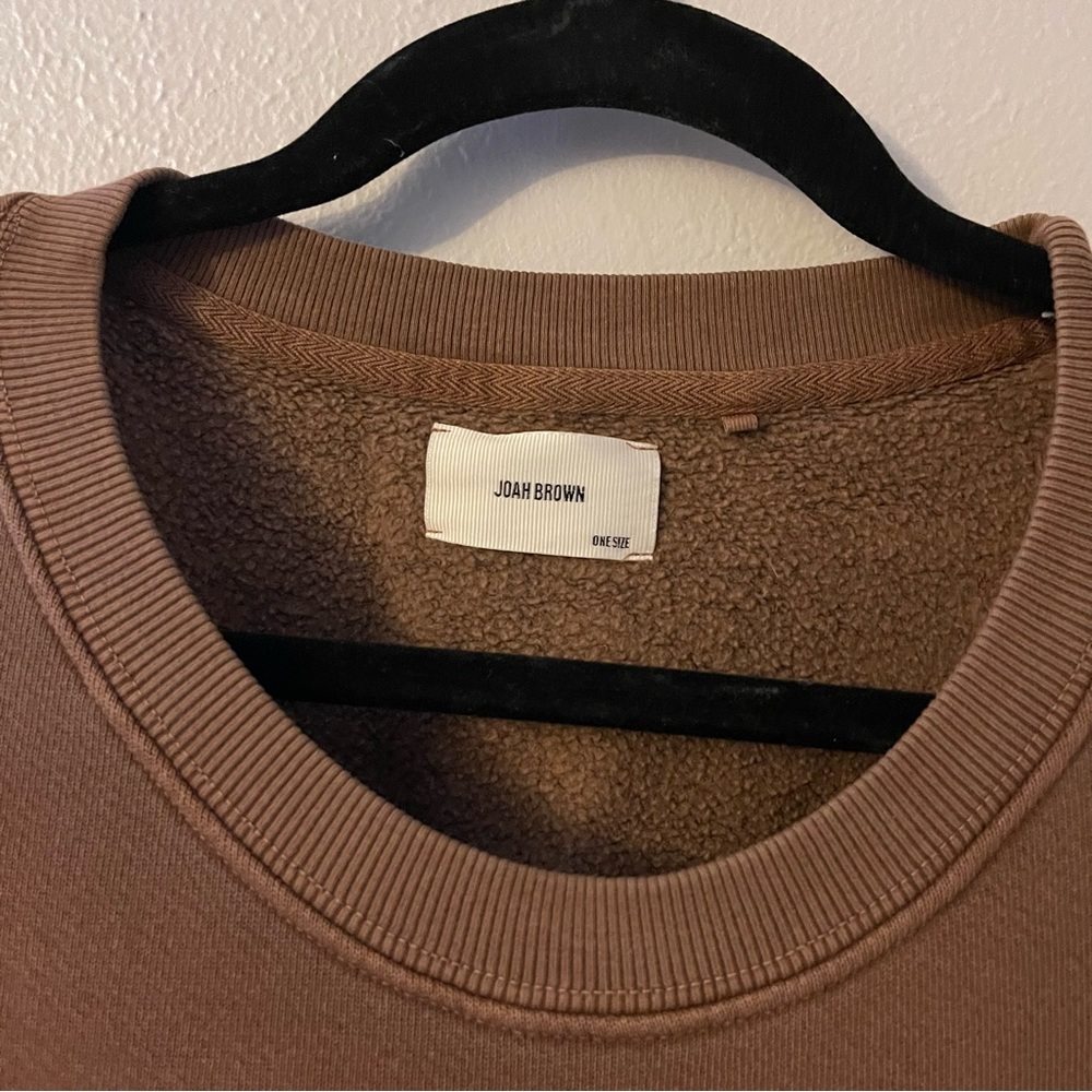 Joah Brown Brown Cropped Off-the-Shoulder Sweater - Picture 3 of 5
